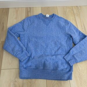 J.Crew Re-Imagined Sportswear Crewneck Sweatshirt Blue Fleece Men's Small